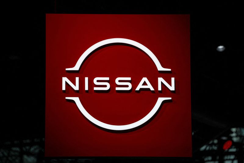 © Reuters. FILE PHOTO: A Nissan logo is seen during the New York International Auto Show, in Manhattan, New York City, U.S., April 5, 2023. REUTERS/David 'Dee' Delgado/File Photo