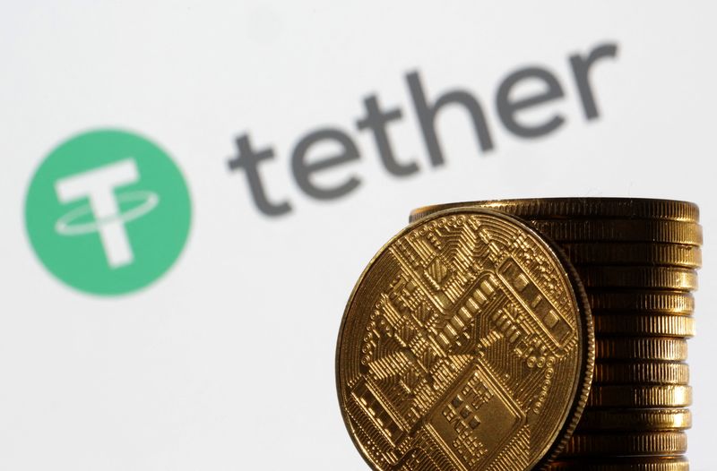 © Reuters. Tether logo is seen in this illustration taken March 31, 2023. REUTERS/Dado Ruvic/Illustration/File Photo