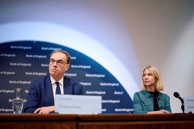 © Reuters. Governor of the Bank of England Andrew Bailey attends the biannual Financial Stability Report press conference at the Bank of England, in London, Britain November 29, 2024. BENJAMIN CREMEL/Pool via REUTERS