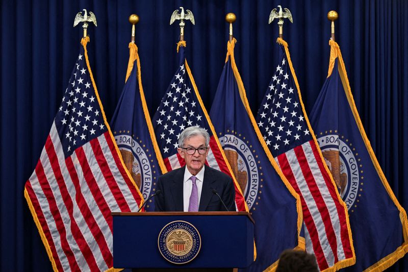 © Reuters. U.S. Federal Reserve Chair Jerome Powell speaks during a press conference following a two-day meeting of the Federal Open Market Committee on interest rate policy in Washington, U.S., November 7, 2024. REUTERS/Annabelle Gordon/File Photo