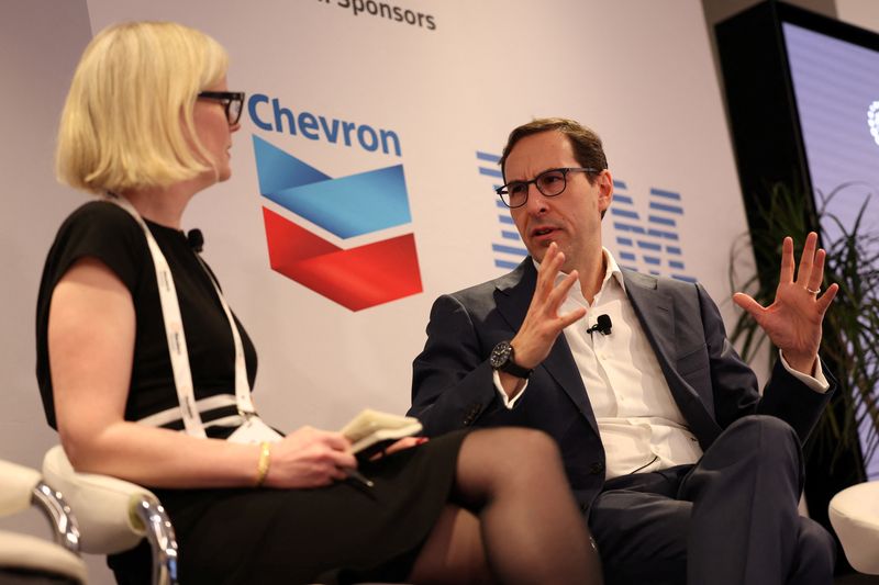 © Reuters. FILE PHOTO: Reuters' Econ World Podcast Host Carmel Crimmins interviews Rob Goldstein, Chief Operating Officer of BlackRock, during the Reuters NEXT conference, in New York City, U.S., December 10, 2024. REUTERS/Mike Segar/File Photo