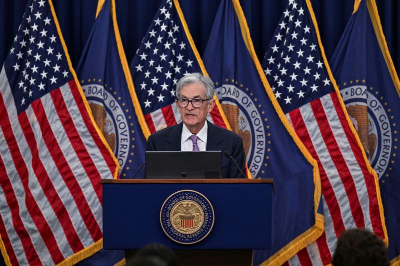 © Reuters. U.S. Federal Reserve Chair Jerome Powell speaks during a press conference following a two-day meeting of the Federal Open Market Committee on interest rate policy in Washington, U.S., November 7, 2024. REUTERS/Annabelle Gordon/File Photo