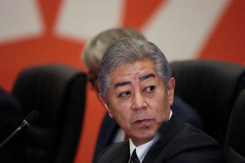 © Reuters. Japanese Foreign Minister Takeshi Iwaya look on during a meeting with U.S. Secretary of State Antony Blinken during the Asia-Pacific Economic Cooperation (APEC) summit, in Lima, Peru November 14, 2024. REUTERS/Angela Ponce/File Photo