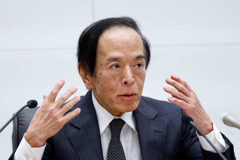 © Reuters. FILE PHOTO: Bank of Japan Governor Kazuo Ueda attends a press conference after a BOJ policy meeting in Tokyo, Japan, December 19, 2024. REUTERS/Kim Kyung-Hoon/File Photo