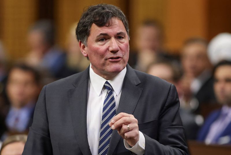 © Reuters. FILE PHOTO: Canada's Finance Minister Dominic LeBlanc speaks during Question Period on Parliament Hill in Ottawa, Ontario, Canada, December 17, 2024.  REUTERS/Patrick Doyle/File Photo