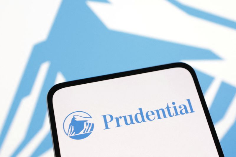 © Reuters. FILE PHOTO: Prudential Financial Inc logo is seen displayed in this illustration taken, April 10, 2023. REUTERS/Dado Ruvic/Illustration/File Photo