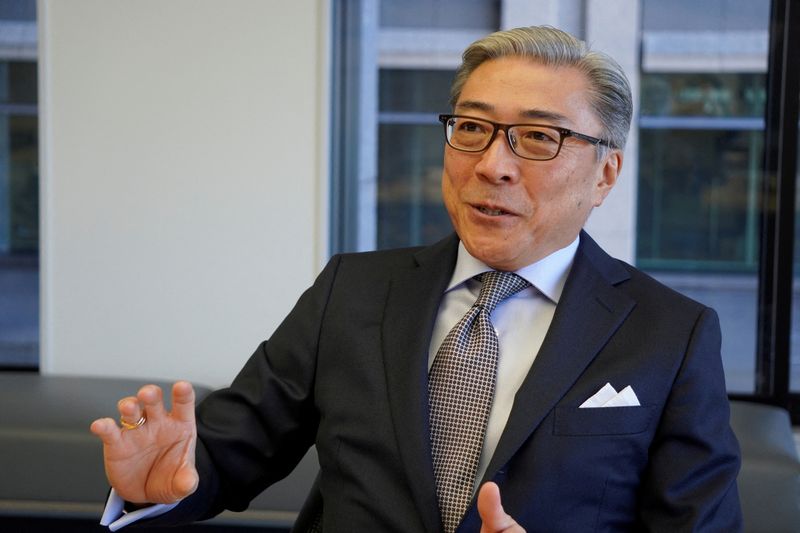 © Reuters. Citigroup Global Markets Japan Inc. Vice Chairman Masuo Fukuda talks about the market trend and their strategy at their office in Tokyo, Japan, December 3, 2024. REUTERS/Miho Uranaka