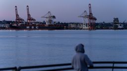 The Vancouver Centerm Terminal at the Port of Vancouver across Burrard Inlet in North Vancouver, British Columbia, Canada, on March 31, 2024.