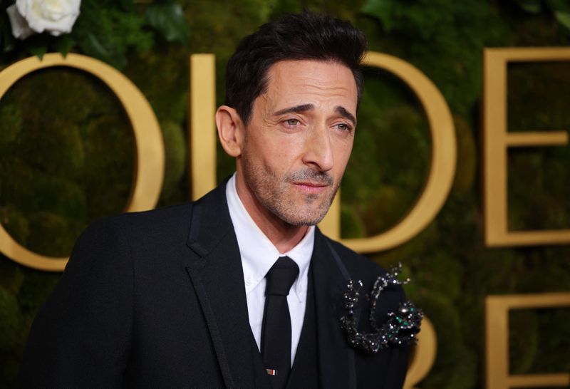 © Reuters. Adrien Brody attends the 82nd Golden Globe Awards in Beverly Hills, California, U.S., January 5, 2025. REUTERS/Daniel Cole