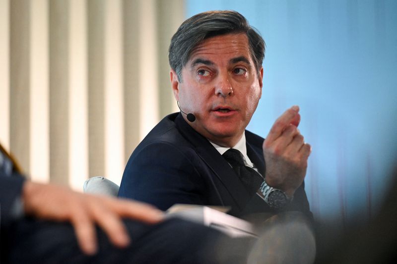 © Reuters. FILE PHOTO: CEO of Venture Global LNG Michael Sabel speaks on a panel during CERAWeek by S&P Global in Houston, Texas, U.S. March 19, 2024. REUTERS/Callaghan O'Hare/File Photo