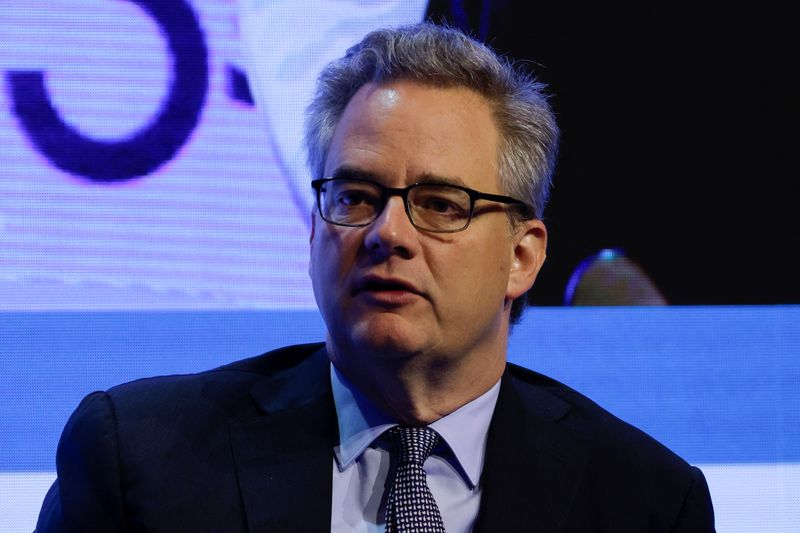 © Reuters. FILE PHOTO: Mark Wiedman, Head of the Global Client Business of BlackRock, attends the Global Financial Leaders' Investment Summit, in Hong Kong, China November 8, 2023. REUTERS/Tyrone Siu/File Photo