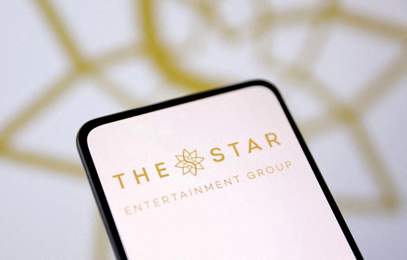 © Reuters. FILE PHOTO: Star Entertainment logo is seen in this illustration taken, April 23, 2024. REUTERS/Dado Ruvic/Illustration//File Photo