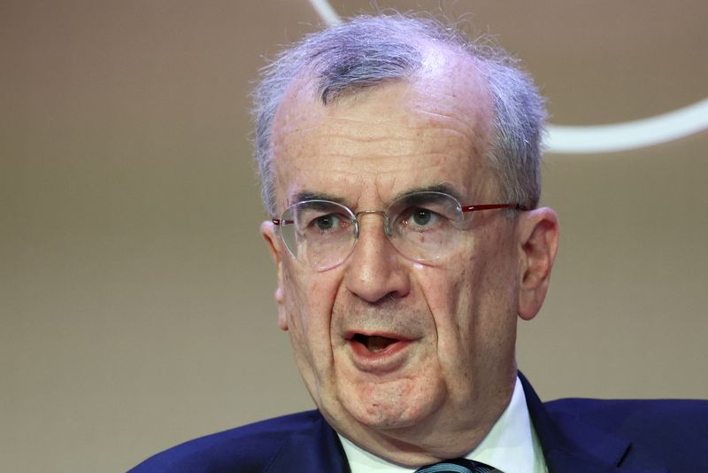 © Reuters. Governor Central Bank of France Francois Villeroy de Galhau attends the 55th annual World Economic Forum (WEF) meeting in Davos, Switzerland, January 22, 2025. REUTERS/Yves Herman