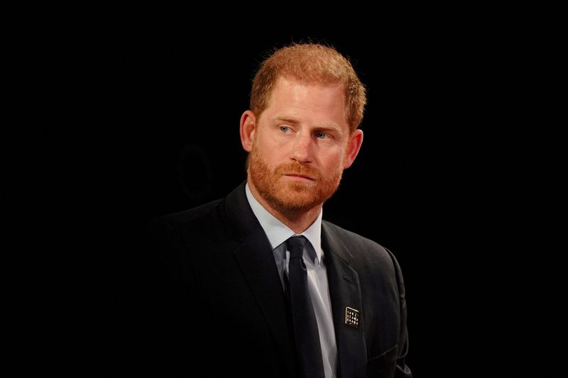 © Reuters. FILE PHOTO: Prince Harry, Duke of Sussex, looks on during a Diana Award panel about mental health at the 2024 Concordia Annual Summit, held at the Sheraton New York Times Square in the Manhattan borough of New York City, U.S., September 23, 2024.   REUTERS/Bing Guan/File Photo