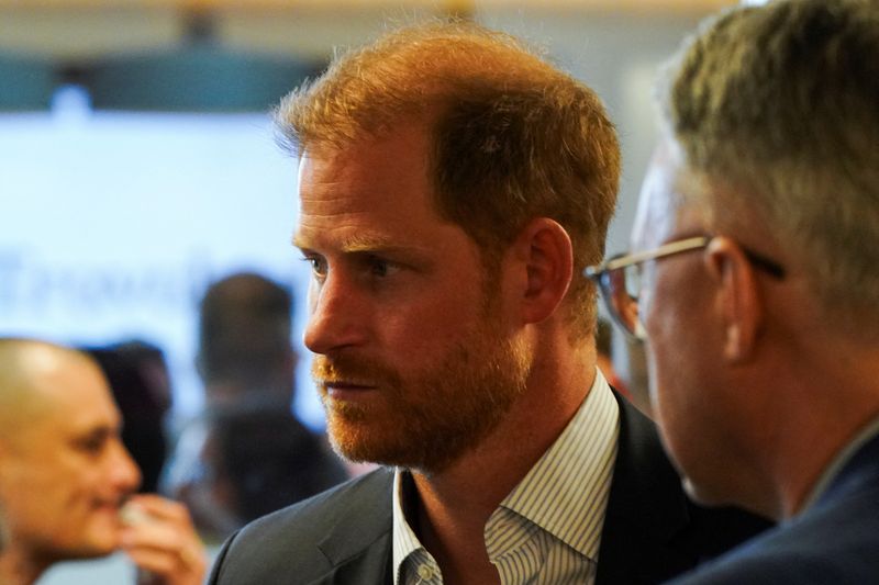 © Reuters. FILE PHOTO: Prince Harry, Duke of Sussex, looks on during a Travalyst event marking the non-profit’s fifth anniversary during Climate Week, in the borough of Manhattan in New York City, U.S., September 24, 2024. REUTERS/Bing Guan/File Photo