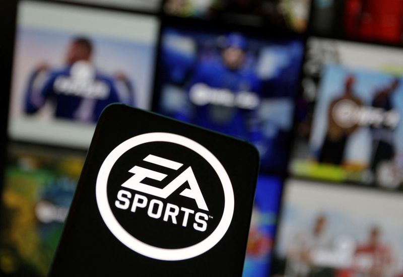 © Reuters. FILE PHOTO: EA (Eletronic Arts) Sports logo is seen in this illustration, August 10, 2022. REUTERS/Dado Ruvic/Illustration