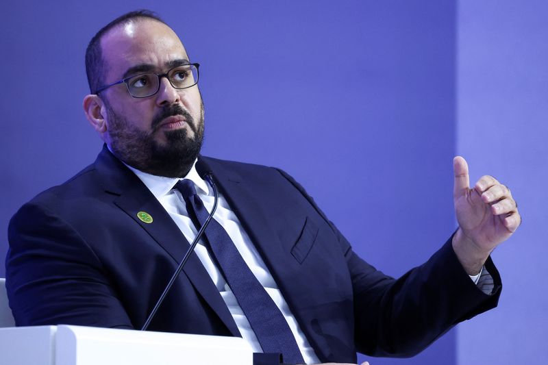 © Reuters. Saudi Arabia's Minister of Economy and Planning Faisal Alibrahim attends the 55th annual World Economic Forum (WEF) meeting in Davos, Switzerland, January 24, 2025. REUTERS/Yves Herman