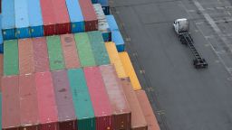 Shipping containers at the Port of Seattle in Seattle, Washington, US, on Thursday, Feb. 13, 2025. President Donald Trump ordered his administration to consider imposing reciprocal tariffs on numerous trading partners, raising the prospect of a wider campaign against a global system he complains is tilted against the US.