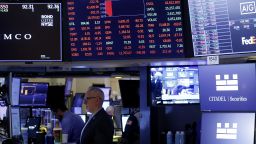 Traders work on the floor of the New York Stock Exchange on Wall Street on Monday, March 10, 2025. Stocks dropped after President Donald Trump didn't rule out a recession with US tariffs being implemented.